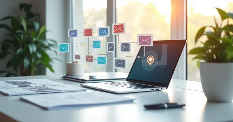 Capa do artigo 'Como Criar Fluxos Automáticos De E-mail Marketing Imobiliário' na categoria Publicidade